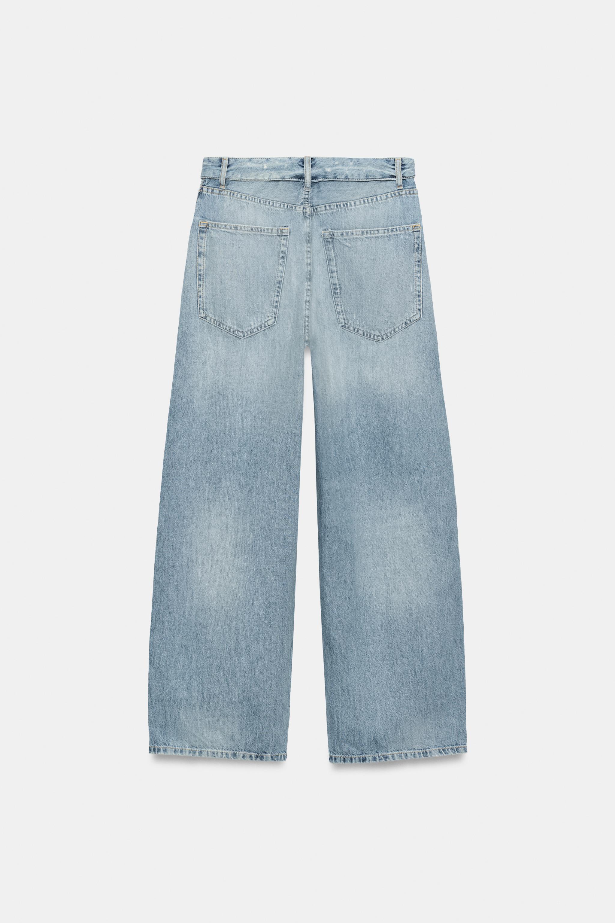 JEAN À CEINTURE PLIÉE TRF TAILLE MOYENNE